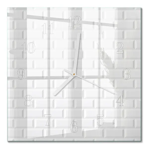 Quadratische wanduhr modern Ziegel