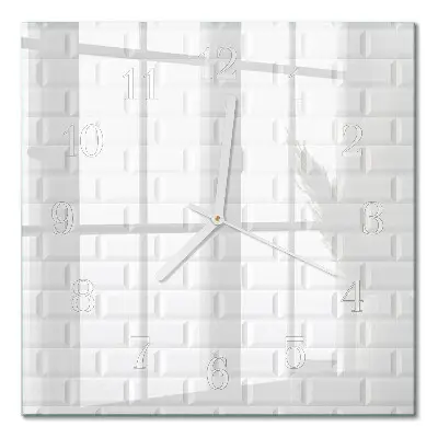 Quadratische wanduhr modern Ziegel