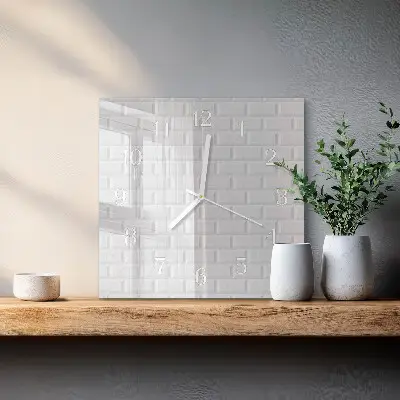 Quadratische wanduhr modern Ziegel