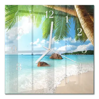 Moderne wanduhr quadratisch Insel
