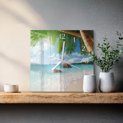 Moderne wanduhr quadratisch Insel