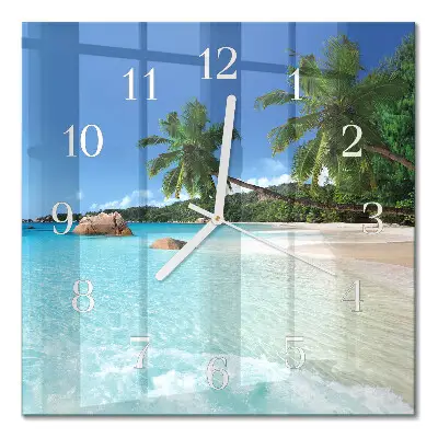 Moderne wanduhr quadratisch Strand