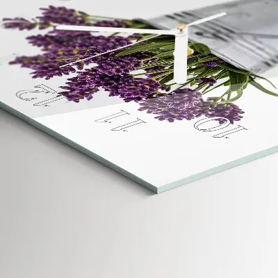 Quadratische wanduhr modern Lavendel