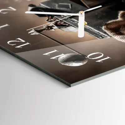 Quadratische wanduhr Kaffeemühle