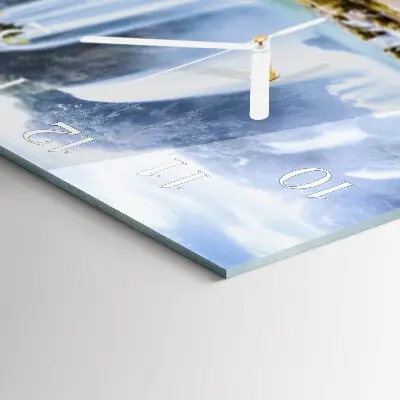 Quadratische wanduhr Wasserfall