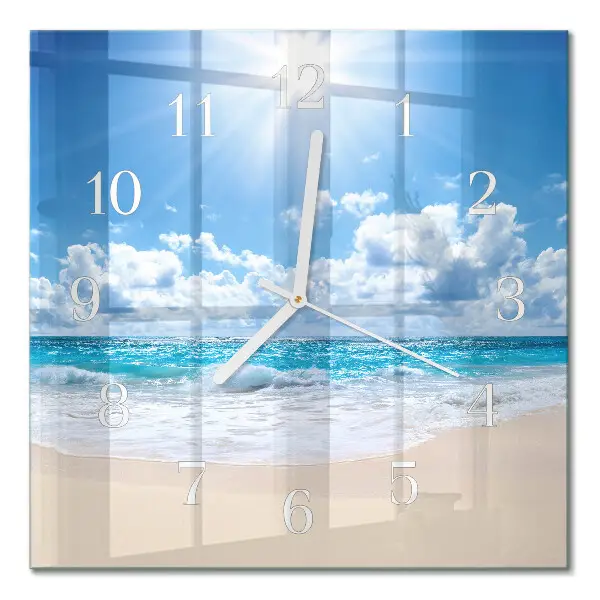 Quadratische wanduhr modern Meer