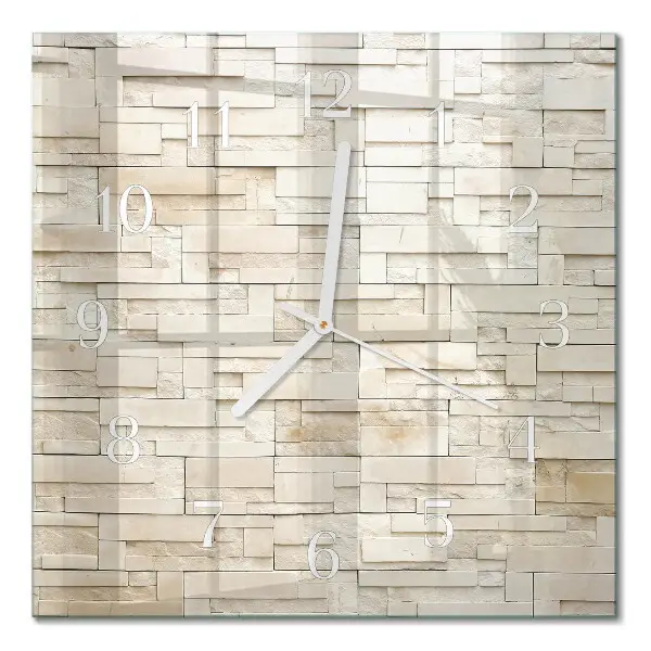 Wanduhr mit motiv quadratisch Steinmauer