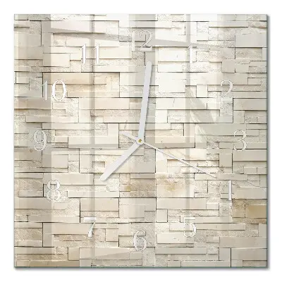 Wanduhr mit motiv quadratisch Steinmauer