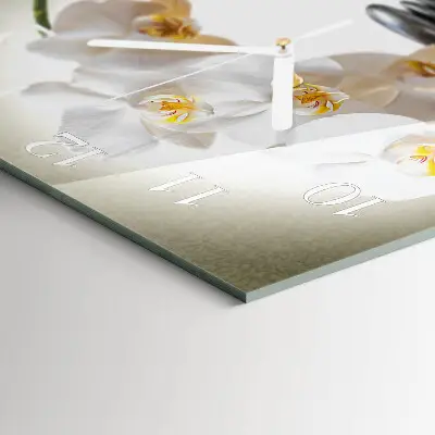 Wanduhr mit motiv quadratisch Orchidee