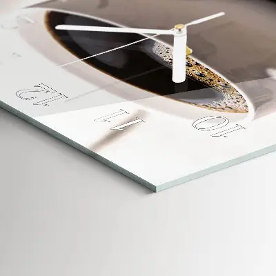 Quadratische wanduhr modern Kaffee