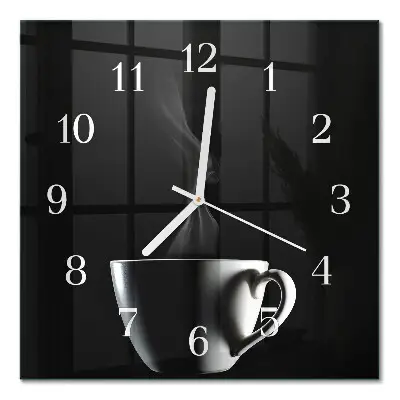 Moderne wanduhr quadratisch Becher