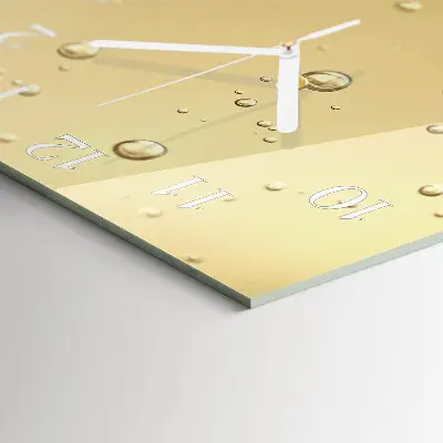 Glasuhr quadratisch Tropfen