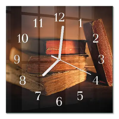 Quadratische wanduhr modern Buch