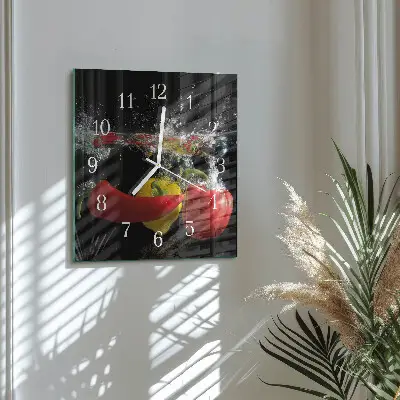Moderne wanduhr quadratisch Pfeffer