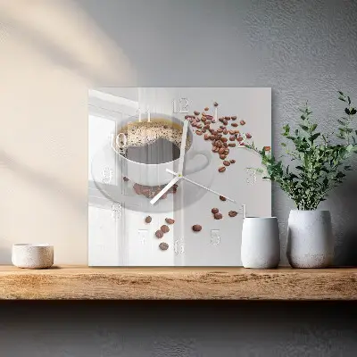Moderne wanduhr quadratisch Kaffee