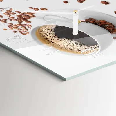 Moderne wanduhr quadratisch Kaffee
