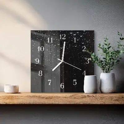 Quadratische wanduhr modern Tropfen