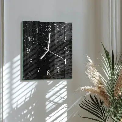 Quadratische wanduhr modern Tropfen