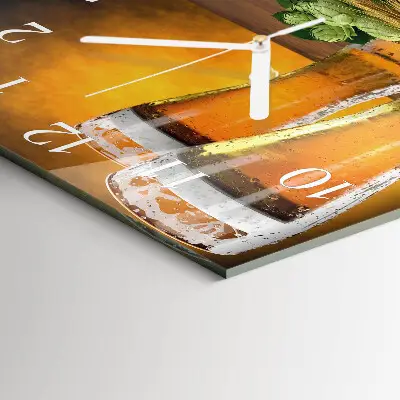 Moderne wanduhr quadratisch Gläser Bier