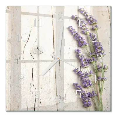 Quadratische wanduhr modern Lavendel