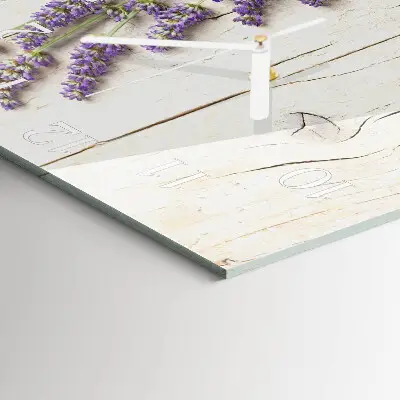 Quadratische wanduhr modern Lavendel
