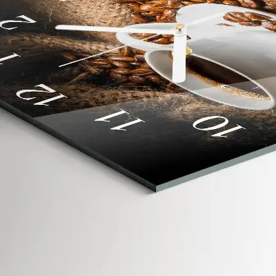 Moderne wanduhr quadratisch Kaffee