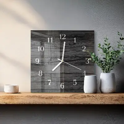 Wanduhr mit motiv quadratisch Holz
