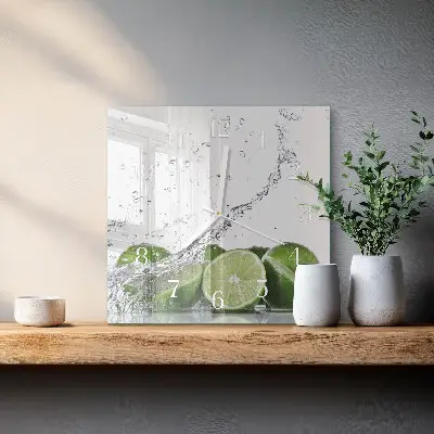 Glasuhr quadratisch Limes