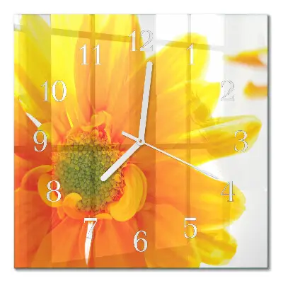 Wanduhr mit motiv quadratisch Blume