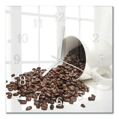 Glasuhr quadratisch Eine Tasse Kaffee