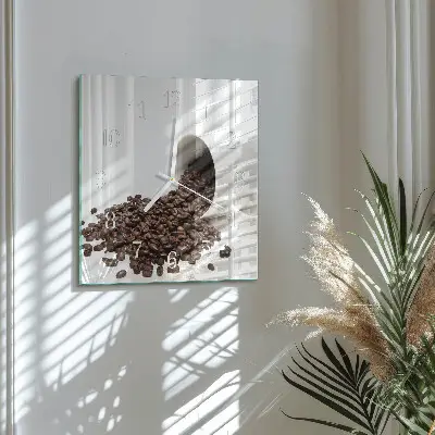 Glasuhr quadratisch Eine Tasse Kaffee