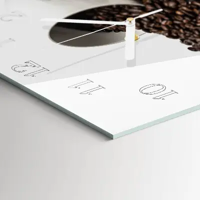 Glasuhr quadratisch Eine Tasse Kaffee
