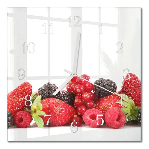 Wanduhr mit motiv quadratisch Obst