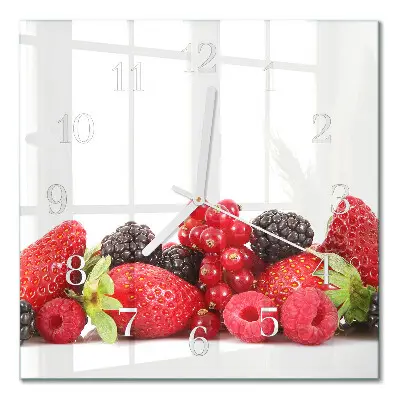 Wanduhr mit motiv quadratisch Obst