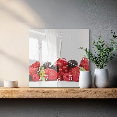 Wanduhr mit motiv quadratisch Obst