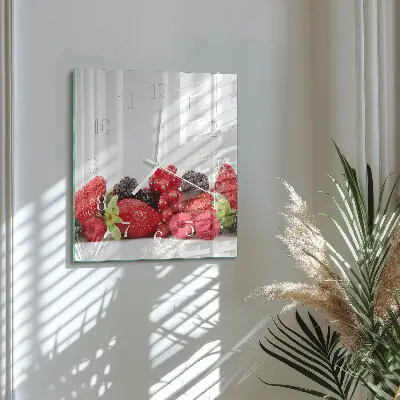 Wanduhr mit motiv quadratisch Obst