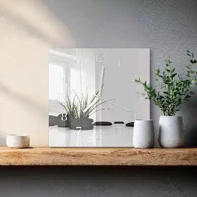 Wanduhr mit motiv quadratisch Steine