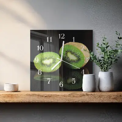 Moderne wanduhr quadratisch Kiwi