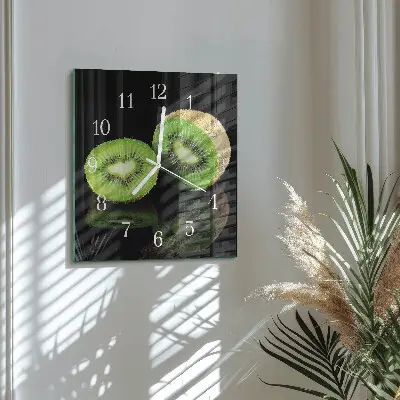 Moderne wanduhr quadratisch Kiwi