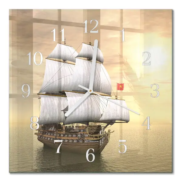 Quadratische wanduhr modern Schiff