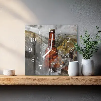 Wanduhr mit motiv quadratisch Bier