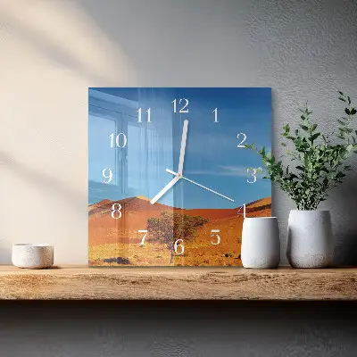 Glasuhr quadratisch Wüste