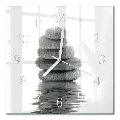 Moderne wanduhr quadratisch Steine