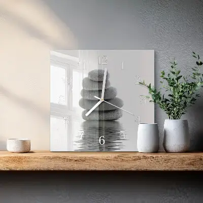 Moderne wanduhr quadratisch Steine