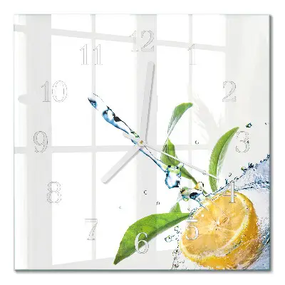 Glasuhr quadratisch Zitrusfrüchte