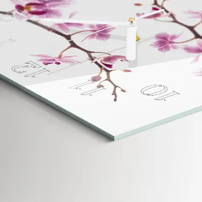 Wanduhr mit motiv quadratisch Orchidee