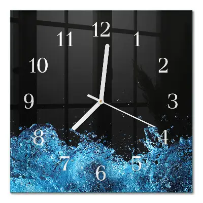 Quadratische wanduhr Wasser