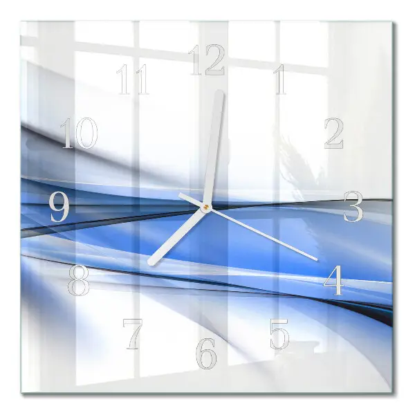 Glasuhr quadratisch Abstrakte Linien