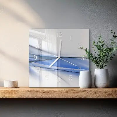 Glasuhr quadratisch Abstrakte Linien