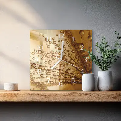 Moderne wanduhr quadratisch Löwenzahn